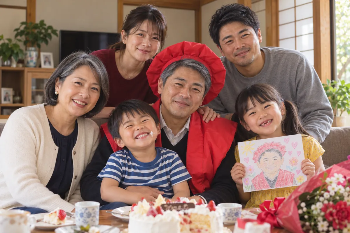 還暦祝いの写真付き手紙