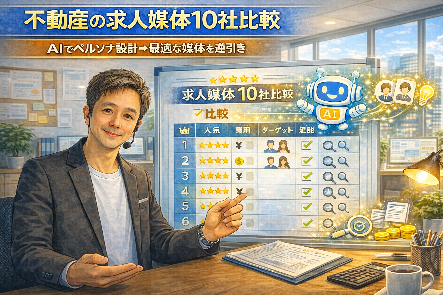 求人の媒体の特徴をわかりやすく解説するイメージ