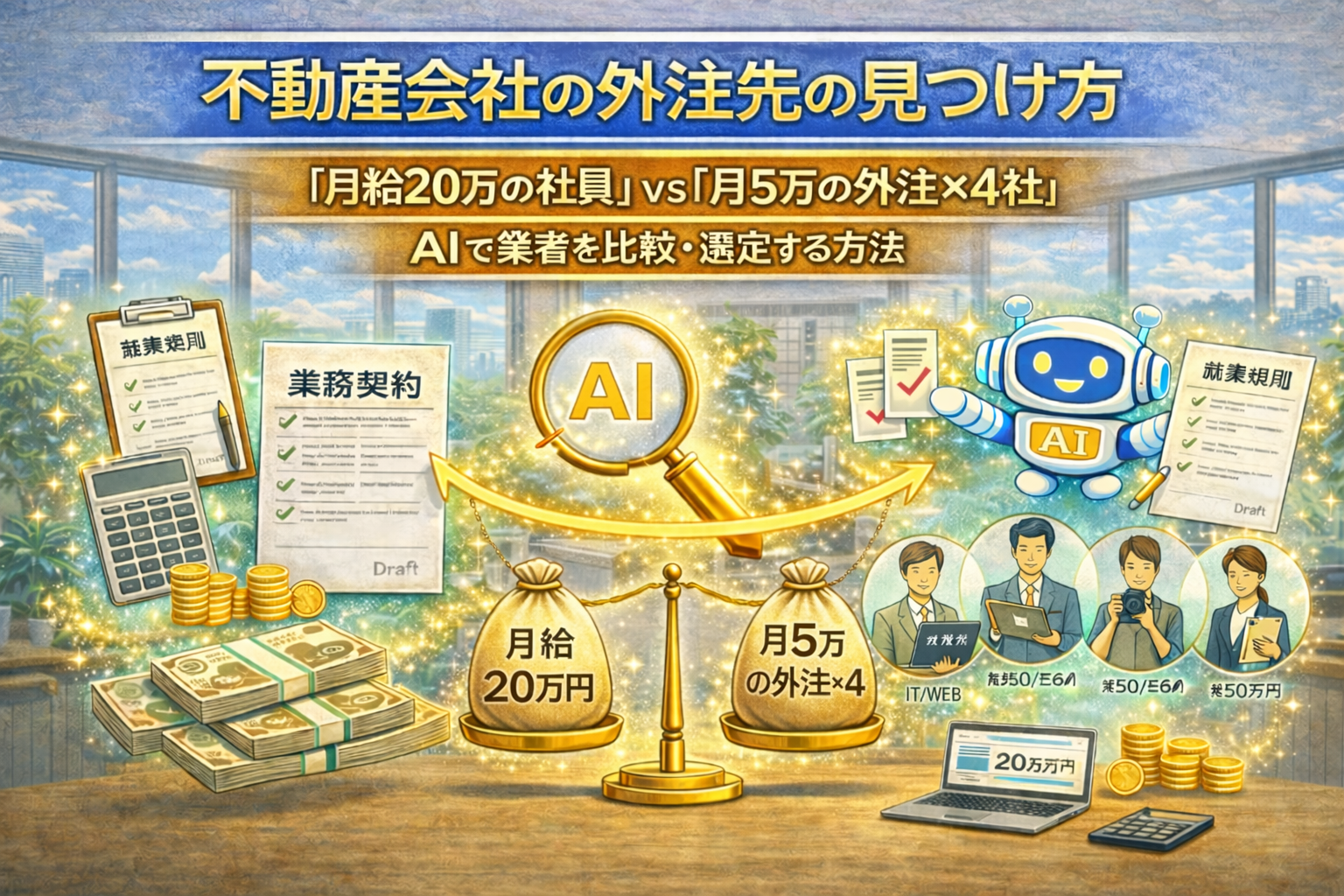 正社員と外注を比較するどっちがベスト？