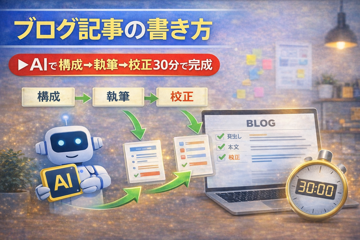 不動産ブログの書き方を解説するイメージ