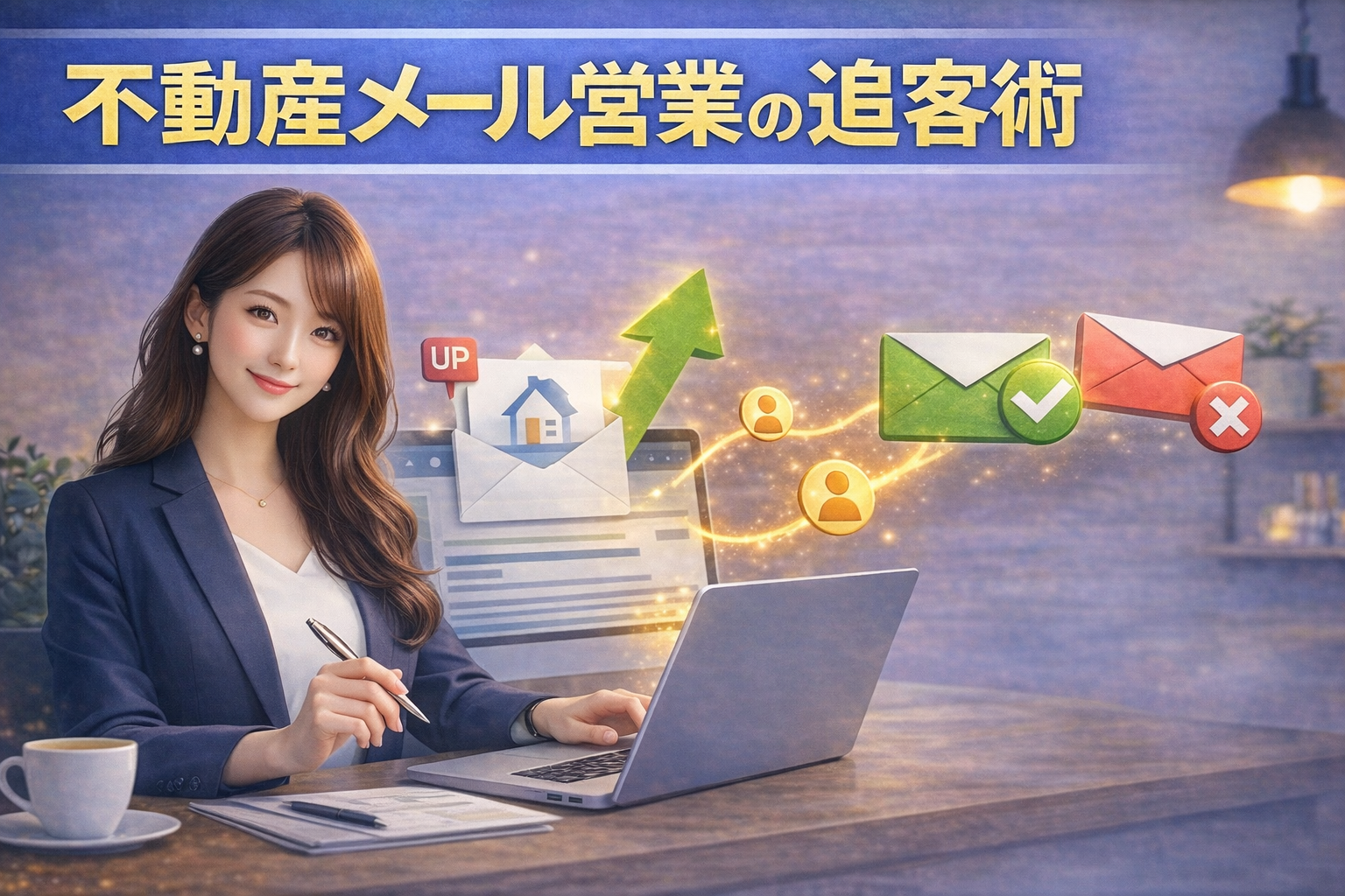 不動産メール営業の追客術を説明するイメージ