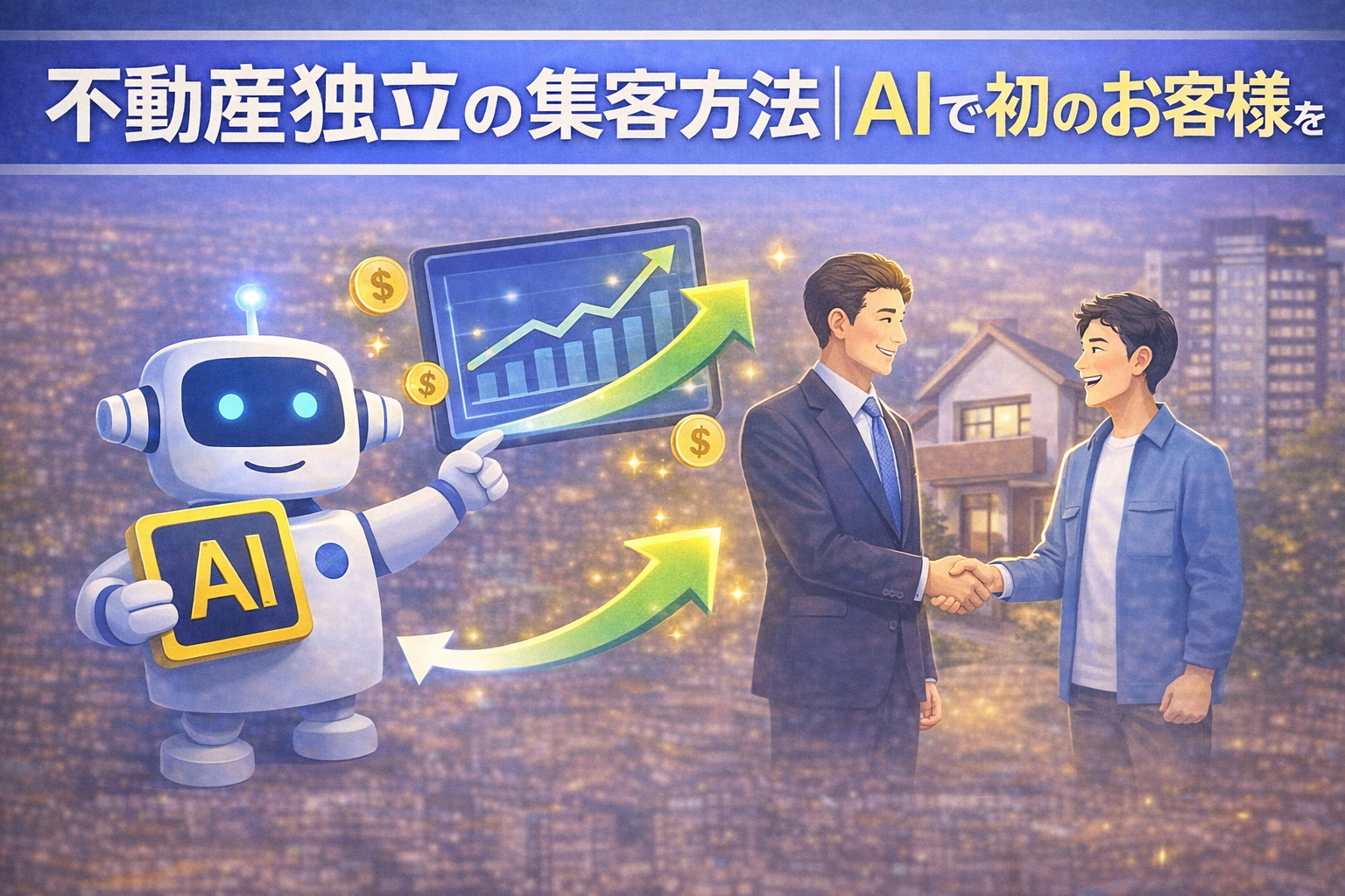 不動産開業の集客術を解説するイメージ