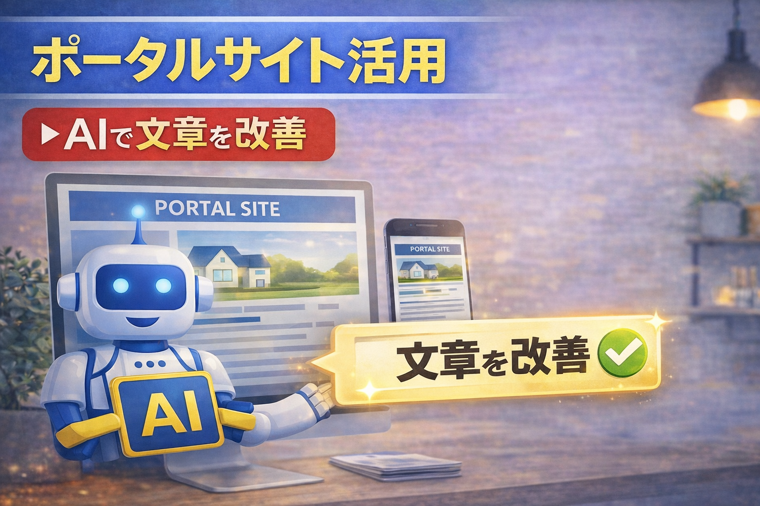 不動産ポータルサイトの反響率を上げる方法を説明するイメージ