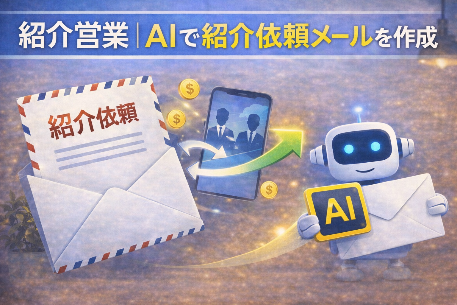 不動産の紹介営業について解説するイメージ