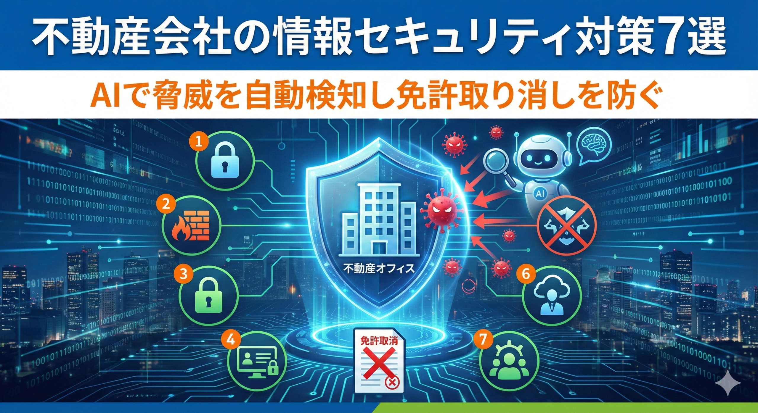 不動産会社の情報セキュリティ対策をする様子