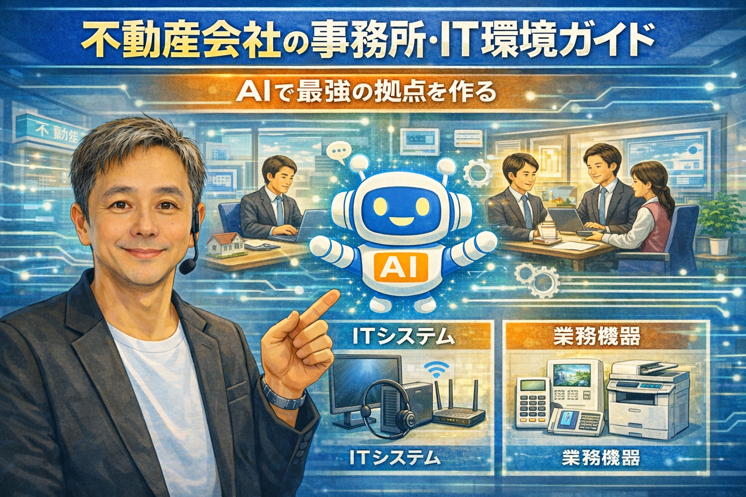 事務所はコストではなく収益拠点について解説するイメージ