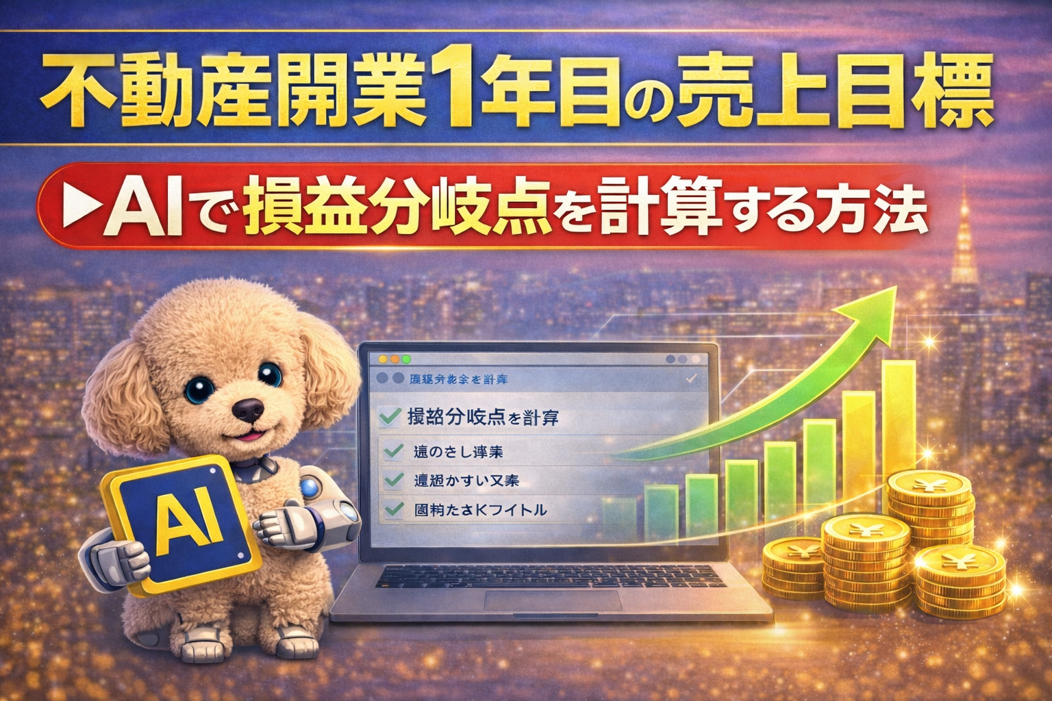 不動産開業1年目の計画を解説するイメージ