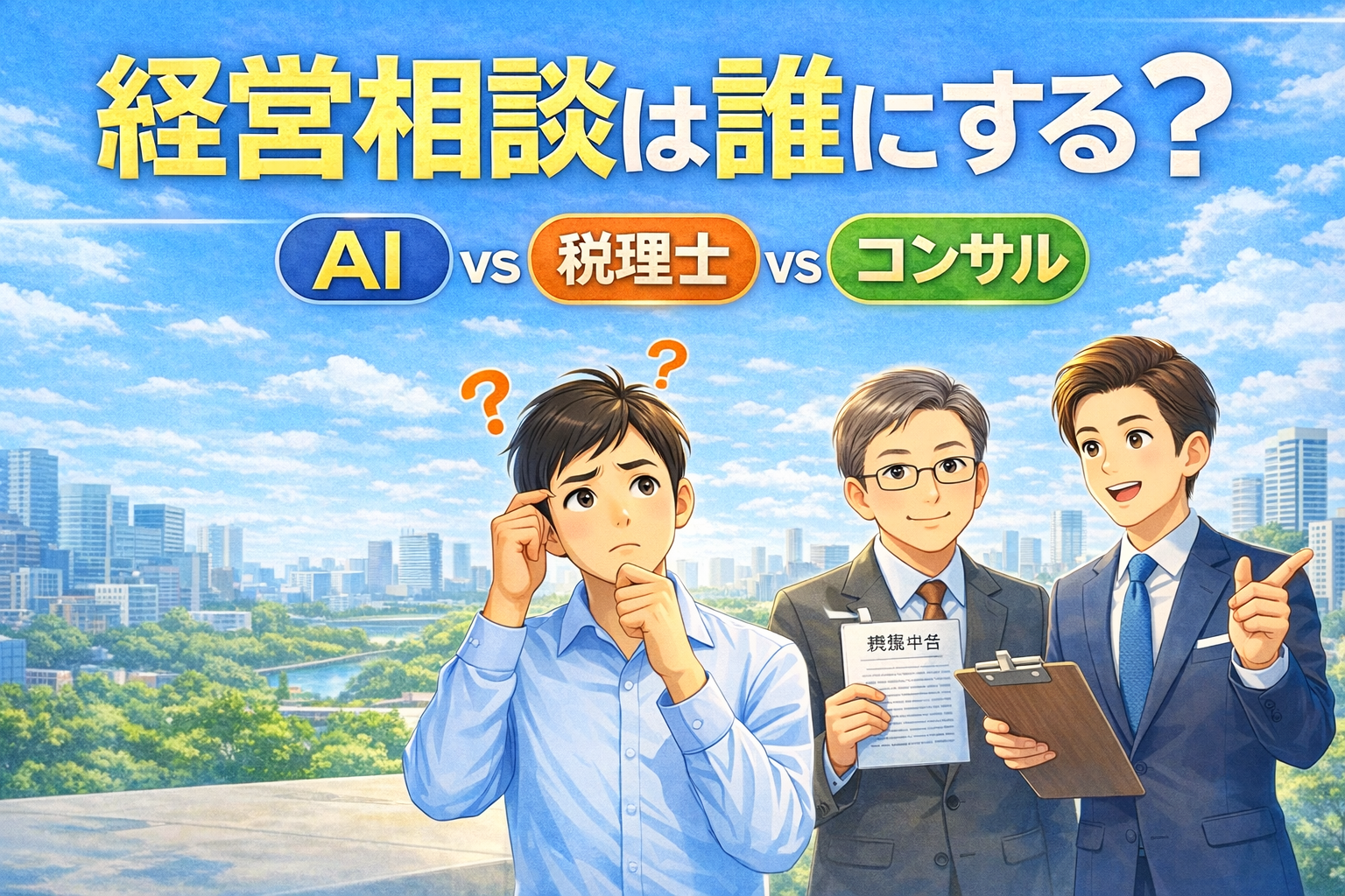不動産の経営相談は誰にするか困っているイメージ