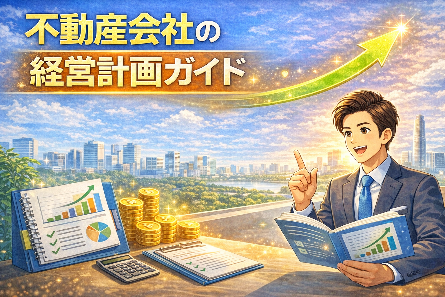 不動産会社の経営が順調にいくイメージ