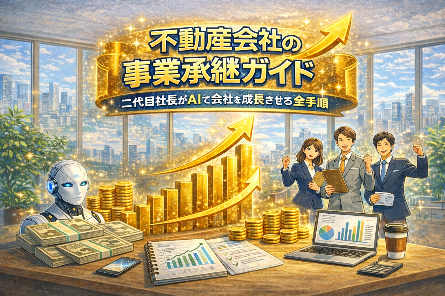 二代目社長として成長軌道にのせる様子