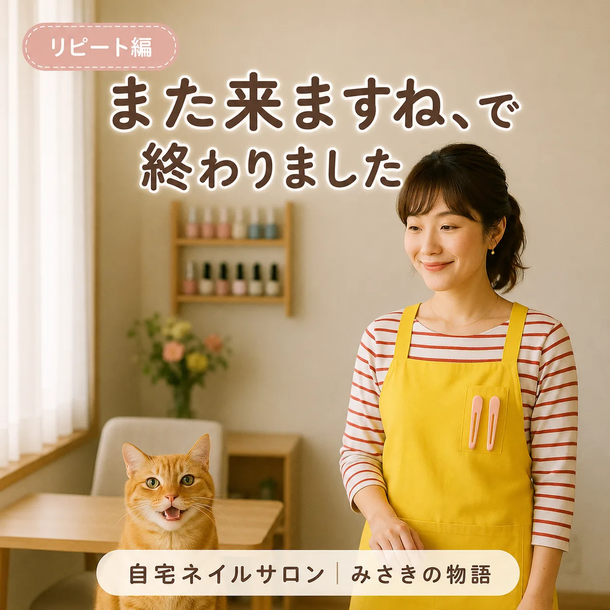 第1話 また来ますね、で終わりました｜ひとりネイルサロン みさきの物語