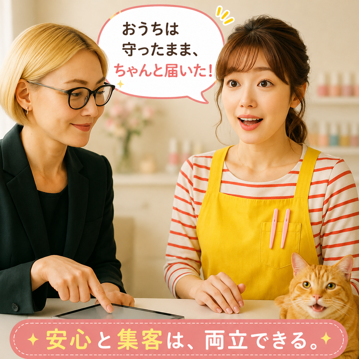 安心と集客は両立できる、と伝える涼子先輩