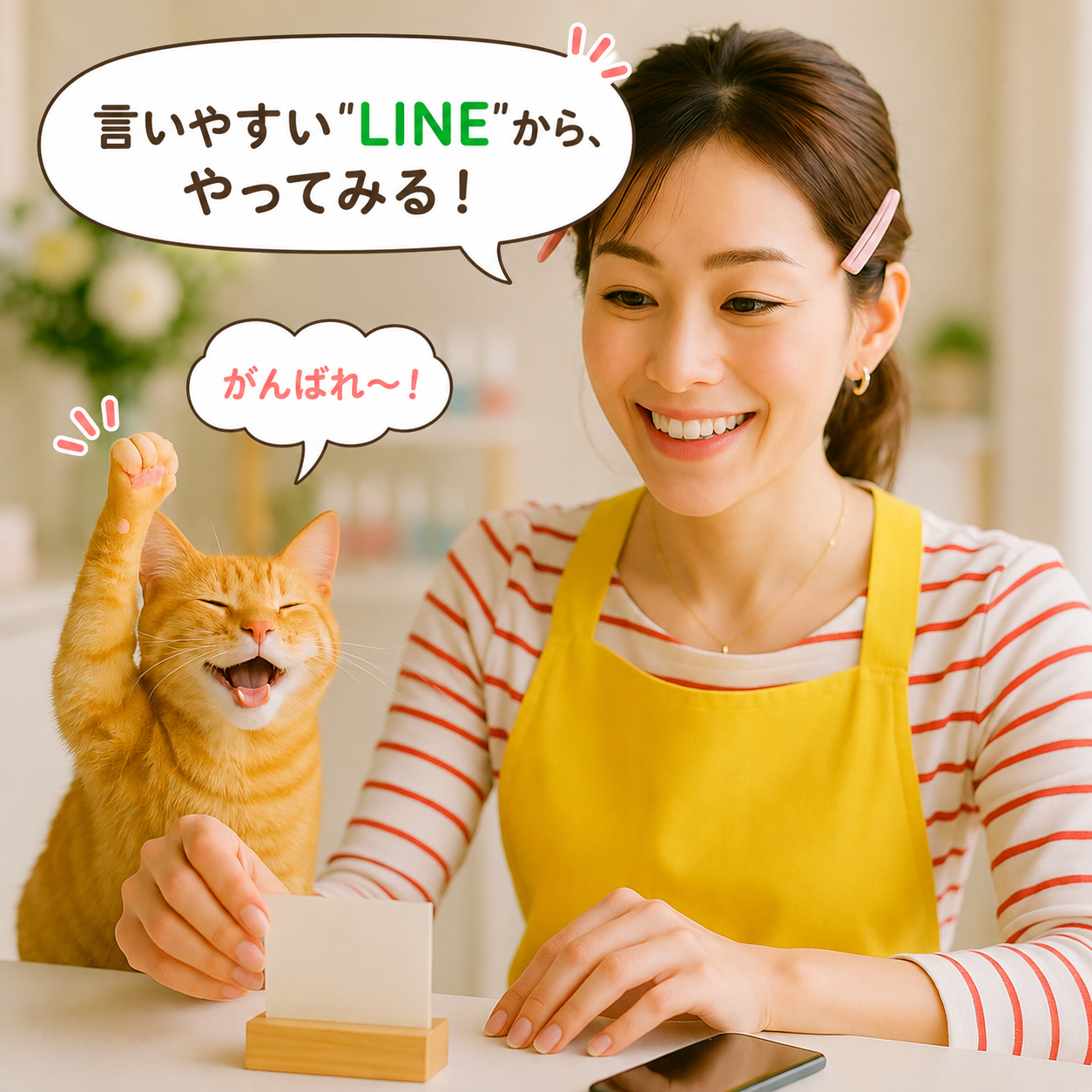 言いやすいLINEから試してみるみさき