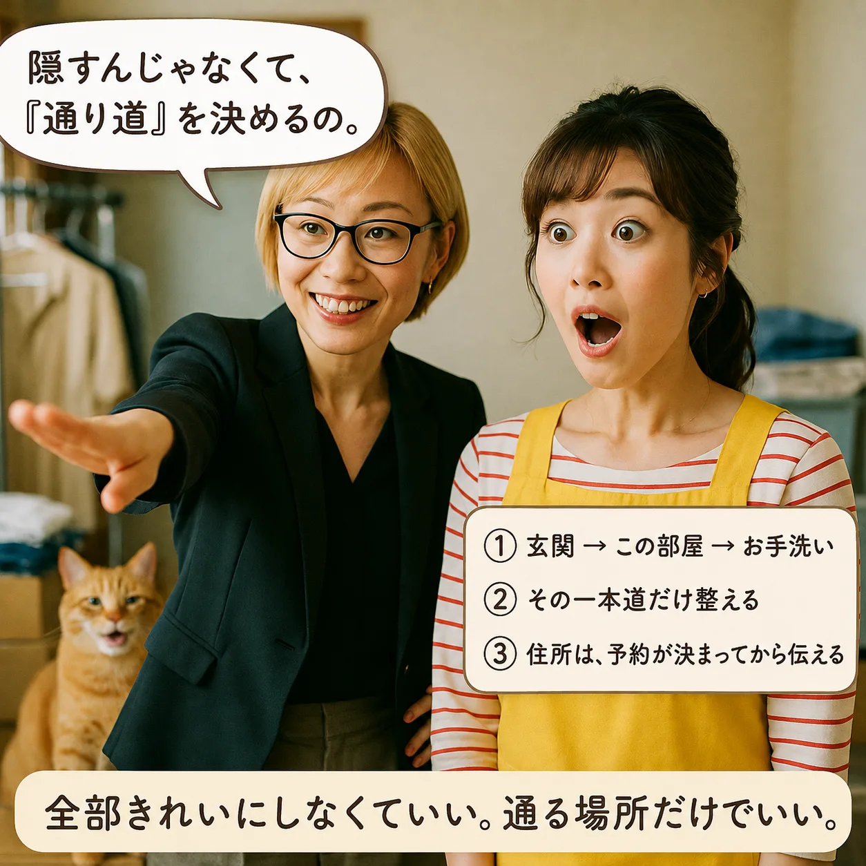 通り道を決める、と空中に線を引く涼子先輩