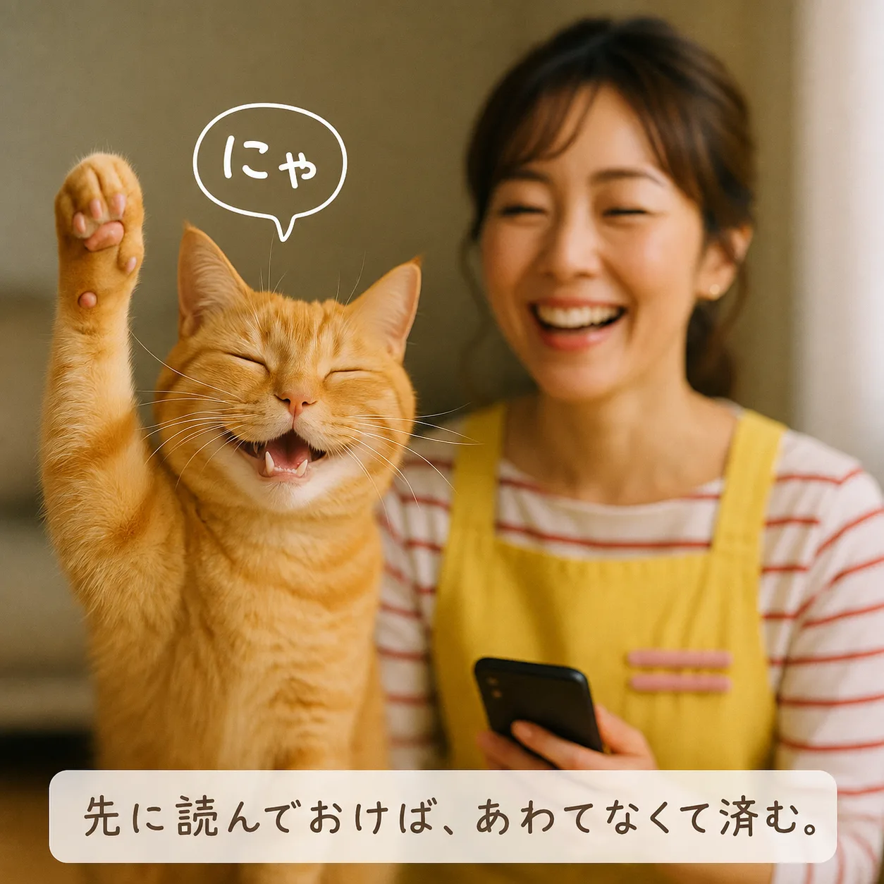 安心した様子のみさきと、前脚を上げるあんず