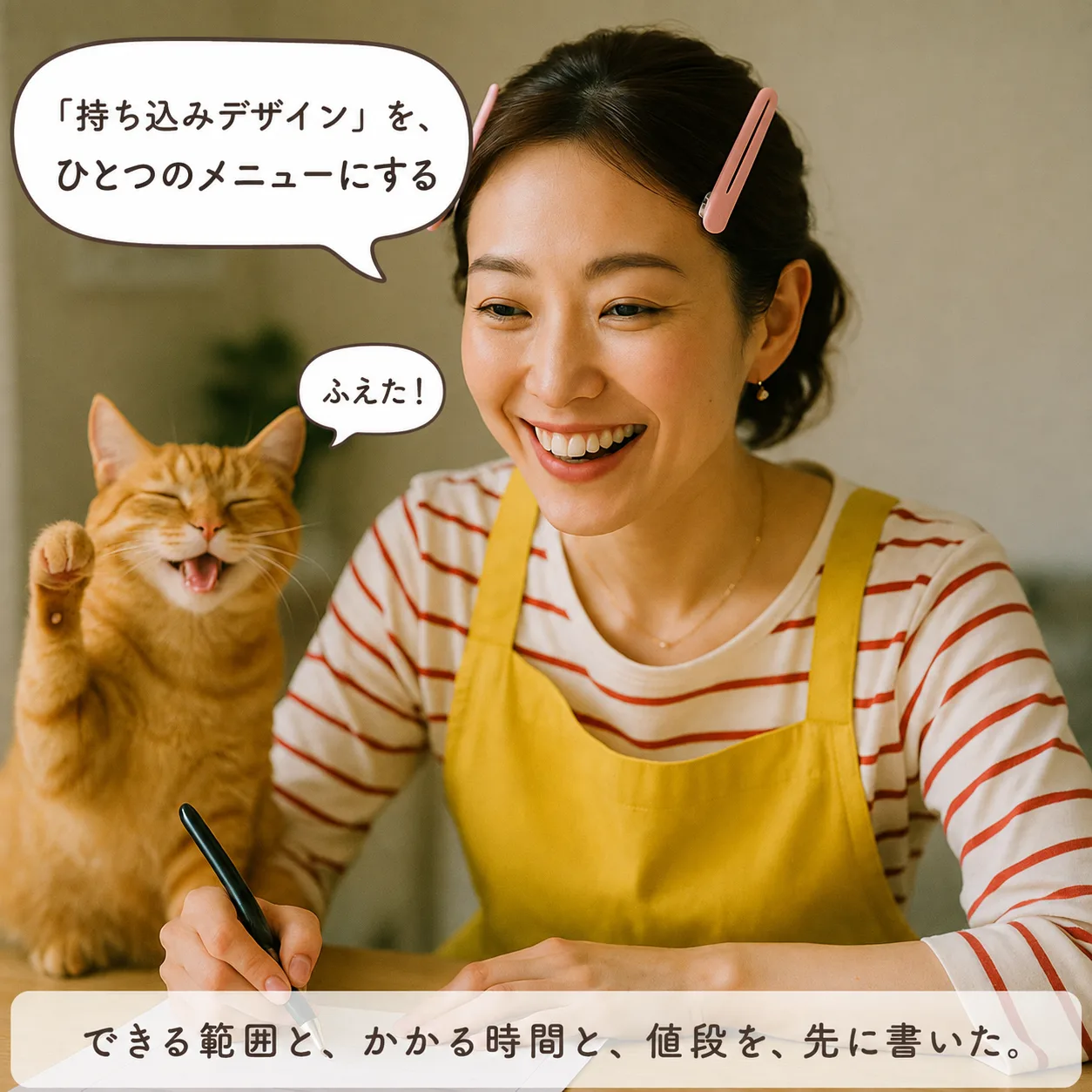 本気モードでメニュー表に新しい行を書き足すみさき
