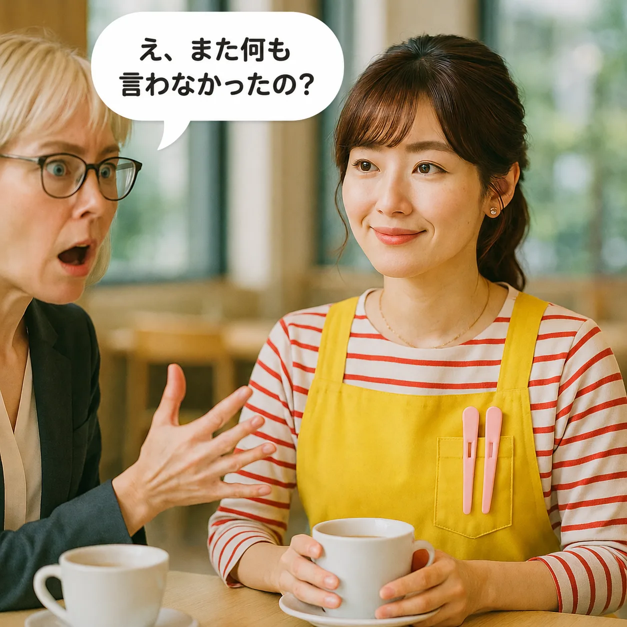 驚く涼子先輩