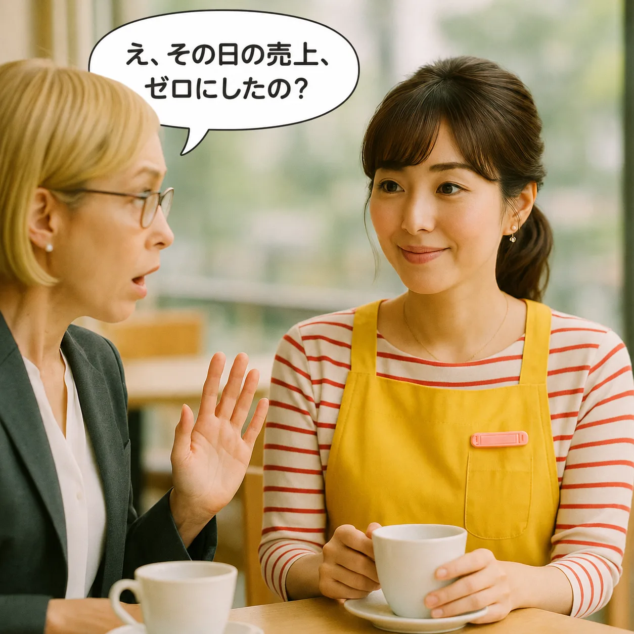 驚く涼子先輩