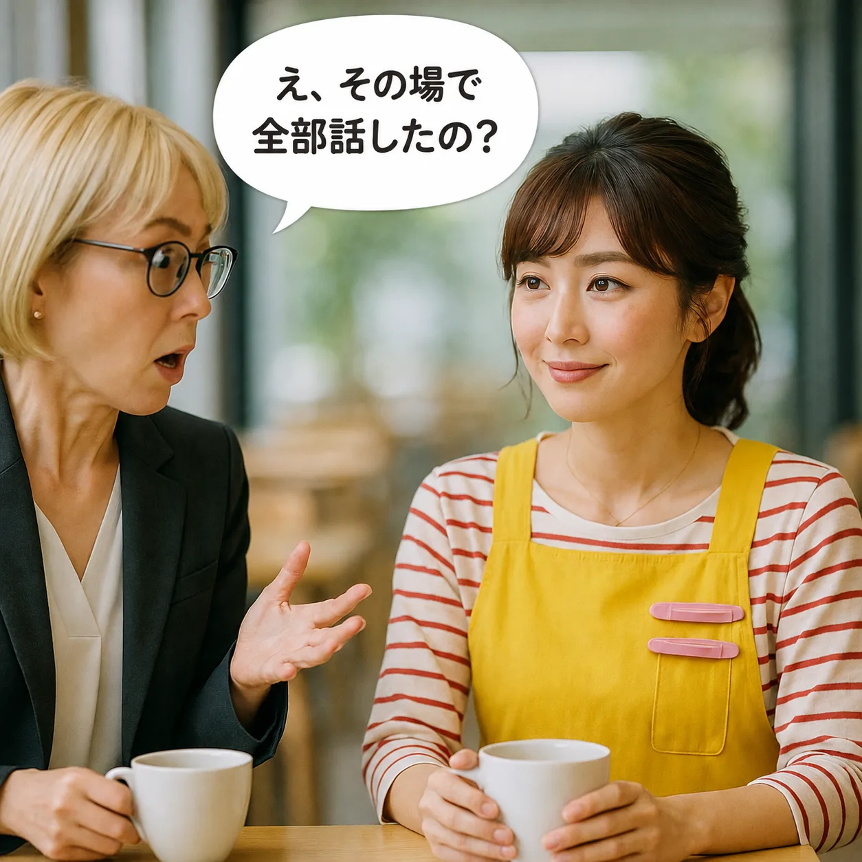 驚く涼子先輩