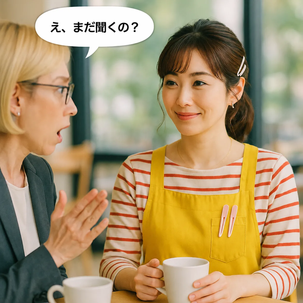 驚く涼子先輩