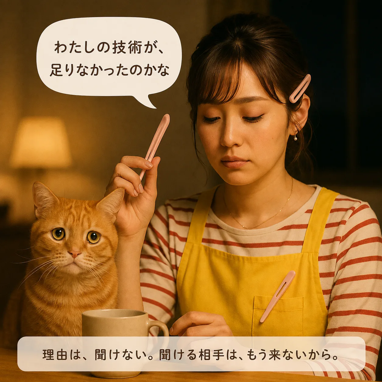 予約ノートを見ながら、来ていないお客様を思い出すみさき