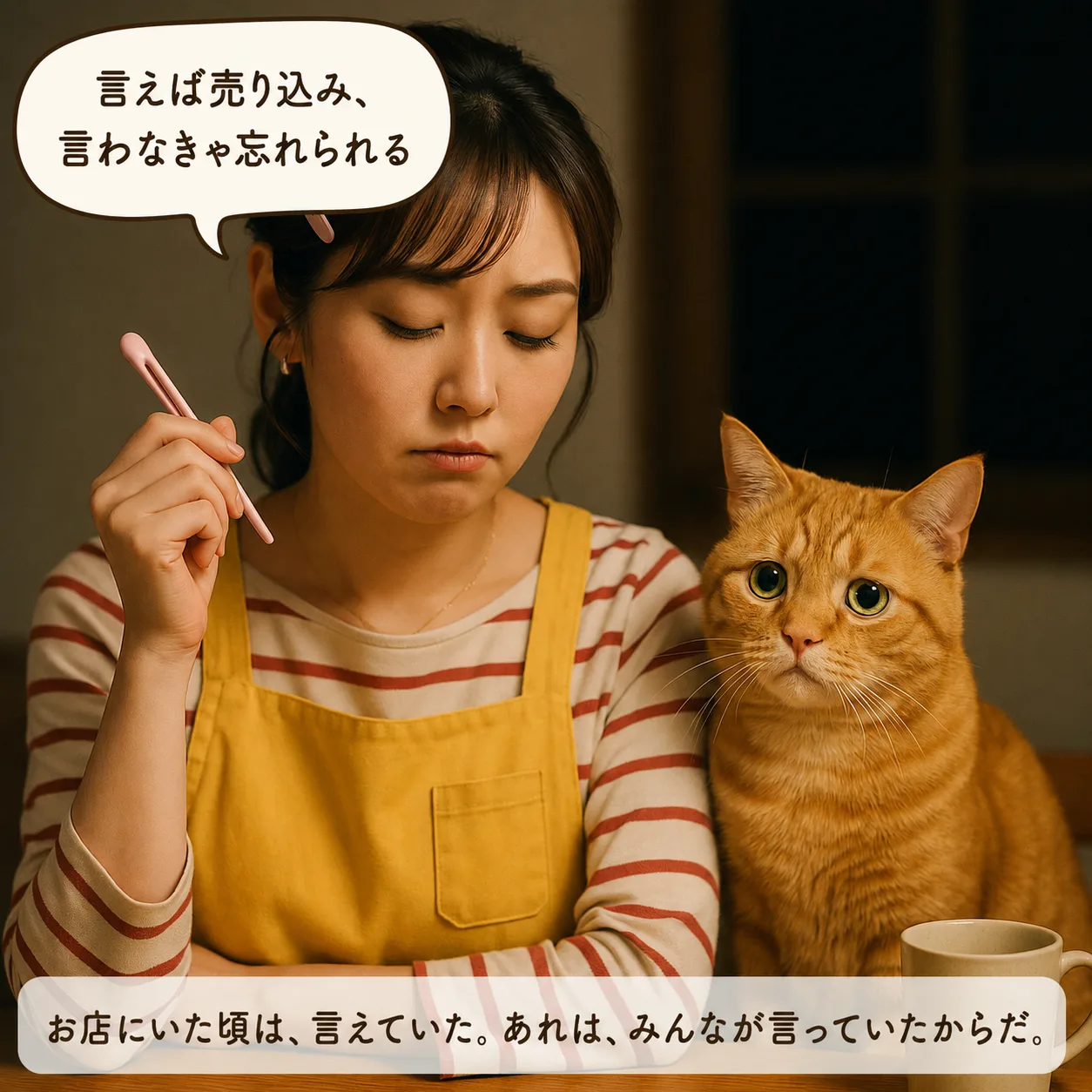 言えば売り込み、言わなきゃ忘れられる、と悩むみさき