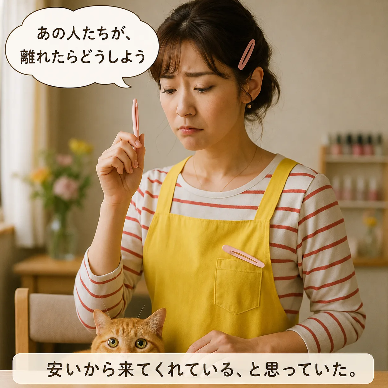 誰もいない客席を見つめるみさき