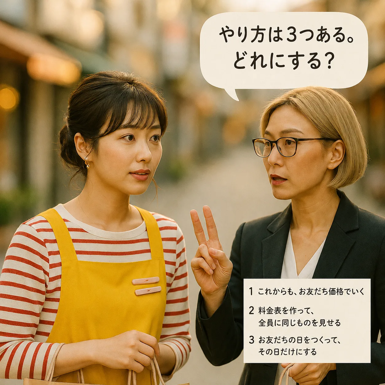 3つのやり方を示す涼子先輩