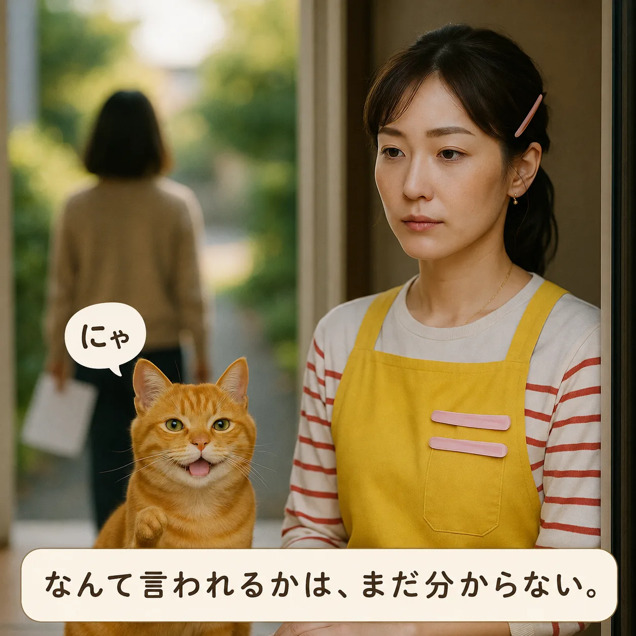 料金表を渡して見送るみさきとあんず