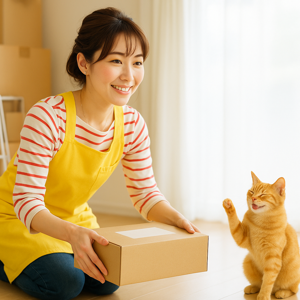 物置だった部屋を片付けて、ネイルサロンの準備を進めるみさき