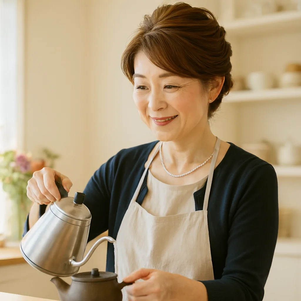 お茶を淹れながら話す母