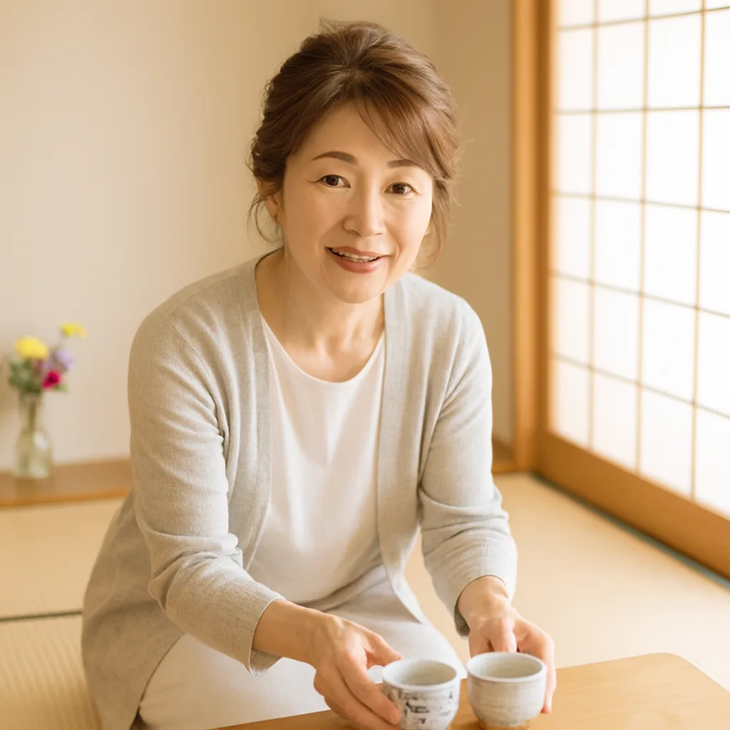 湯呑みを二つ出しながら話す母
