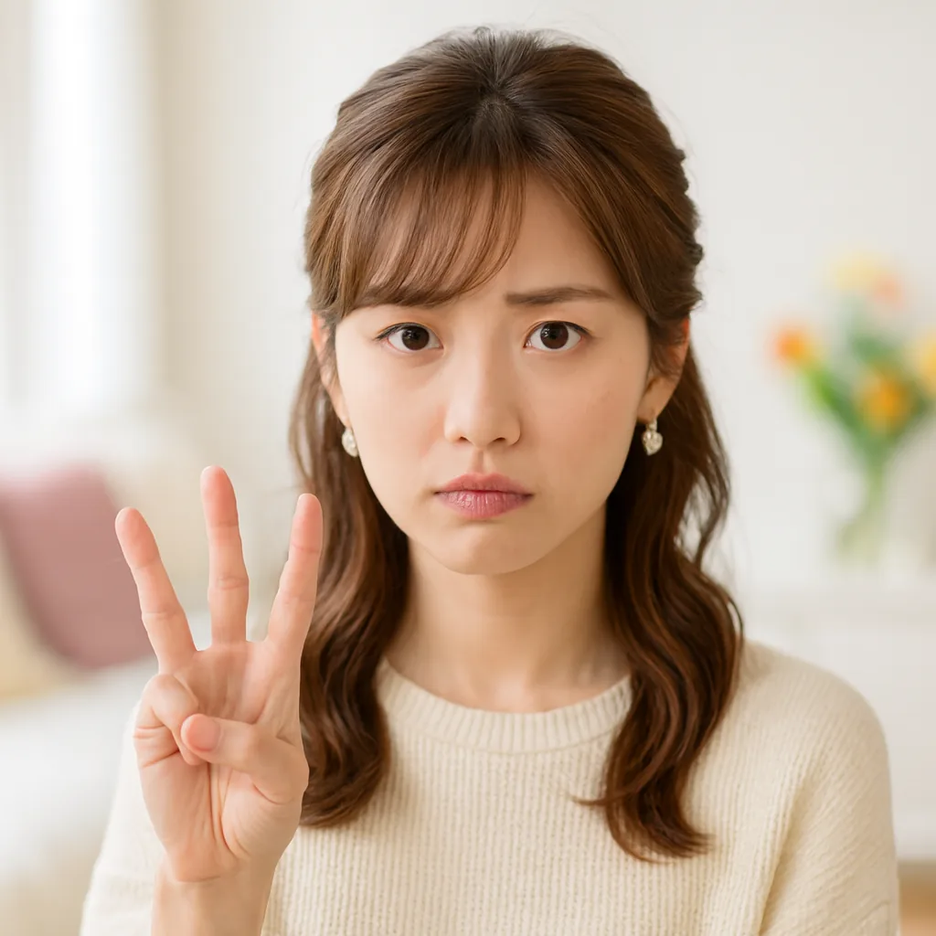 母に三つの選択肢を示しているみさき