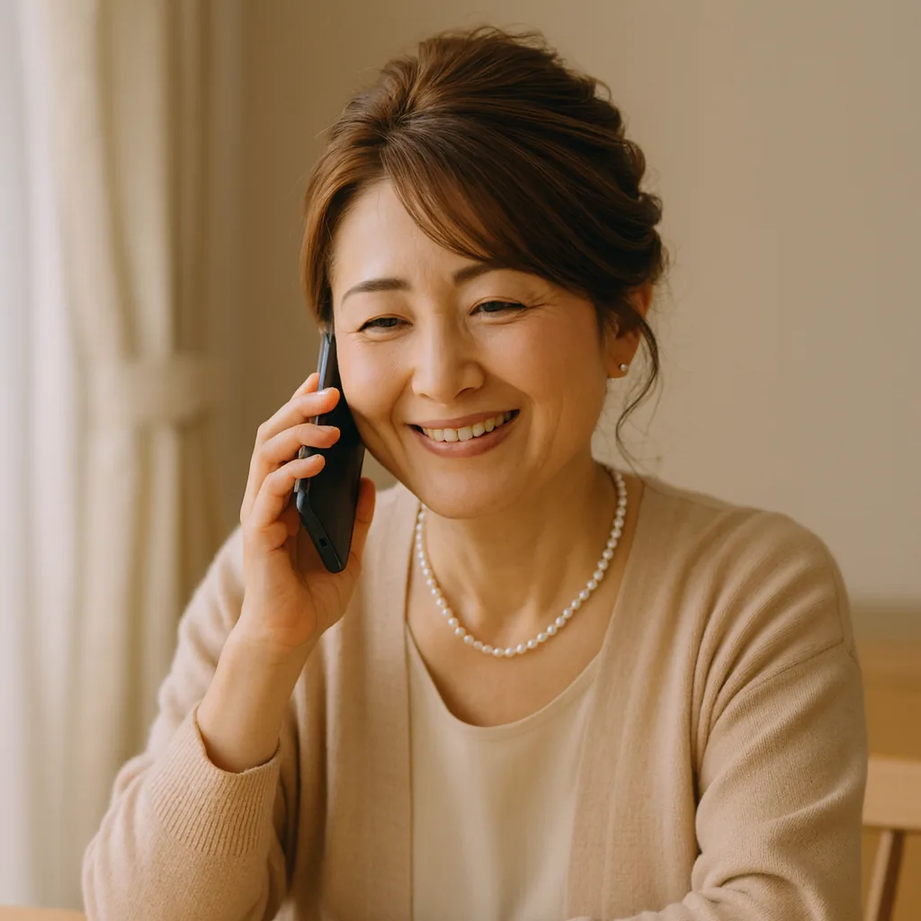 電話口で、何かを思い出したようにあたたかく笑う母