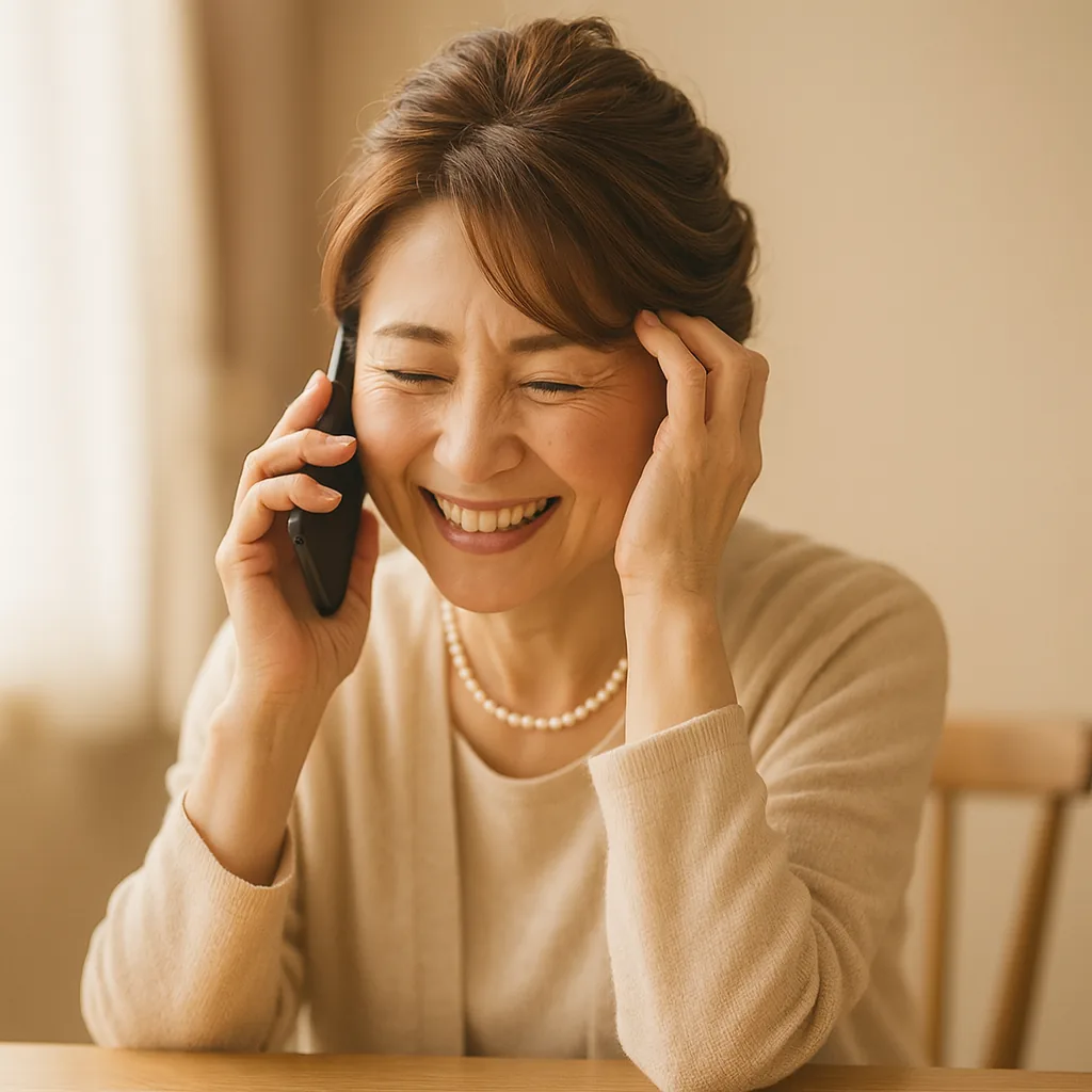 電話口で、思い出せないというように小さく笑う母